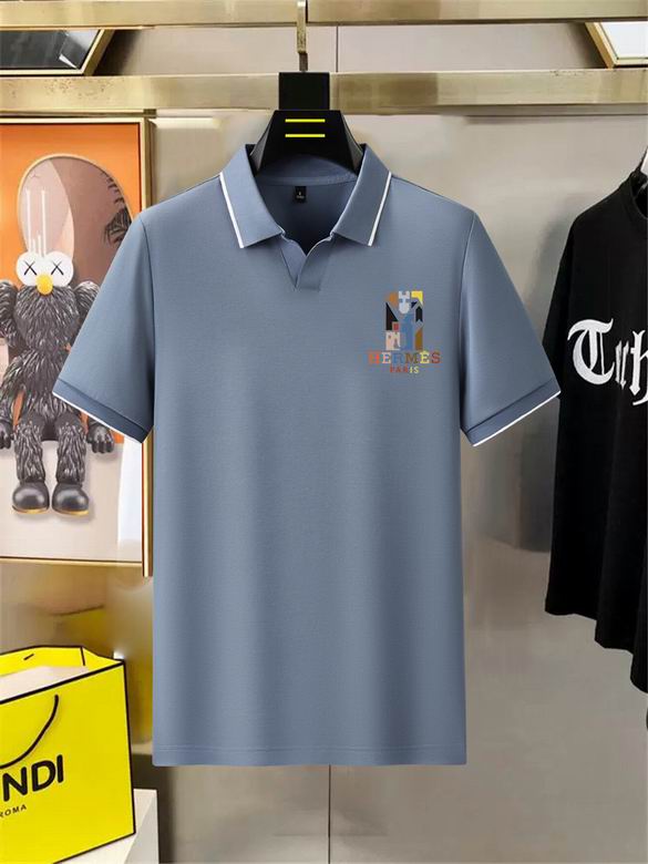 Wholesale High-quality Brands H.ermes Short Sleeve Lapel Replica Designer T-Shirts for sale