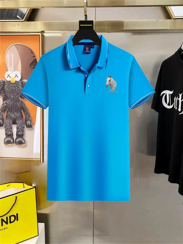 Wholesale High-quality Brands H.ermes Short Sleeve Lapel Replica Designer T-Shirts for sale
