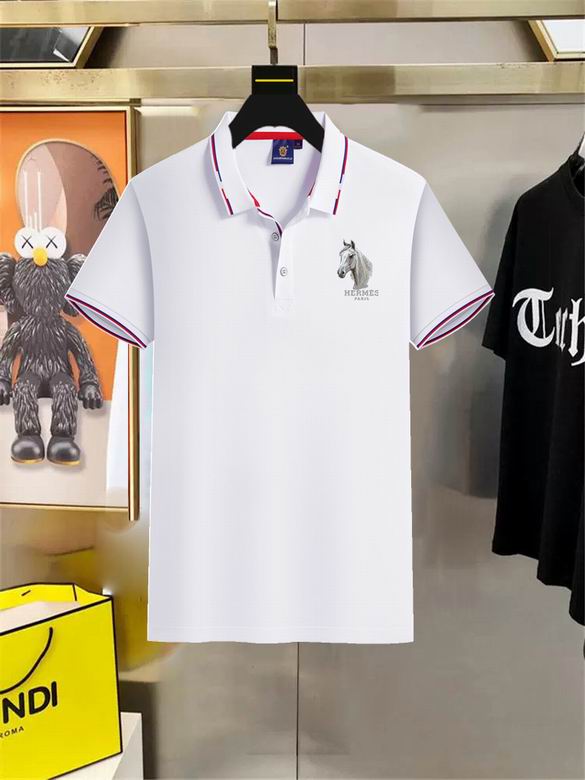 Wholesale High-quality Brands H.ermes Short Sleeve Lapel Replica Designer T-Shirts for sale
