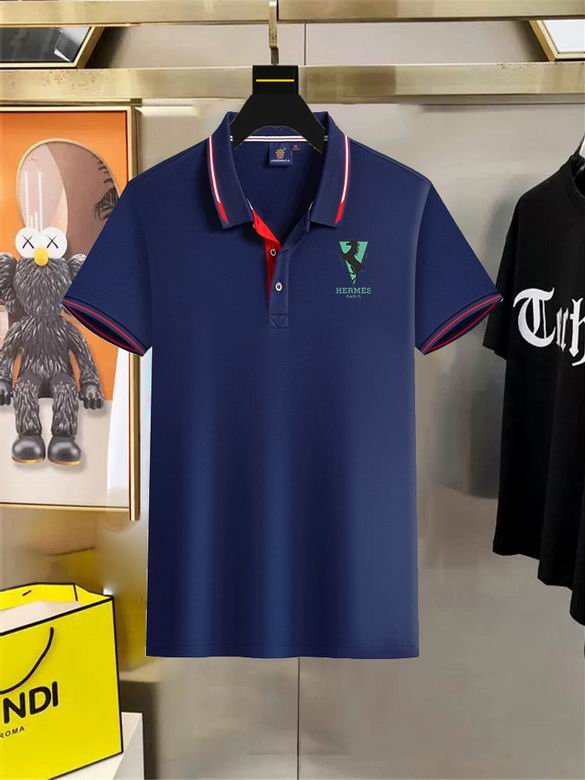Wholesale High-quality Brands H.ermes Short Sleeve Lapel Replica Designer T-Shirts for sale