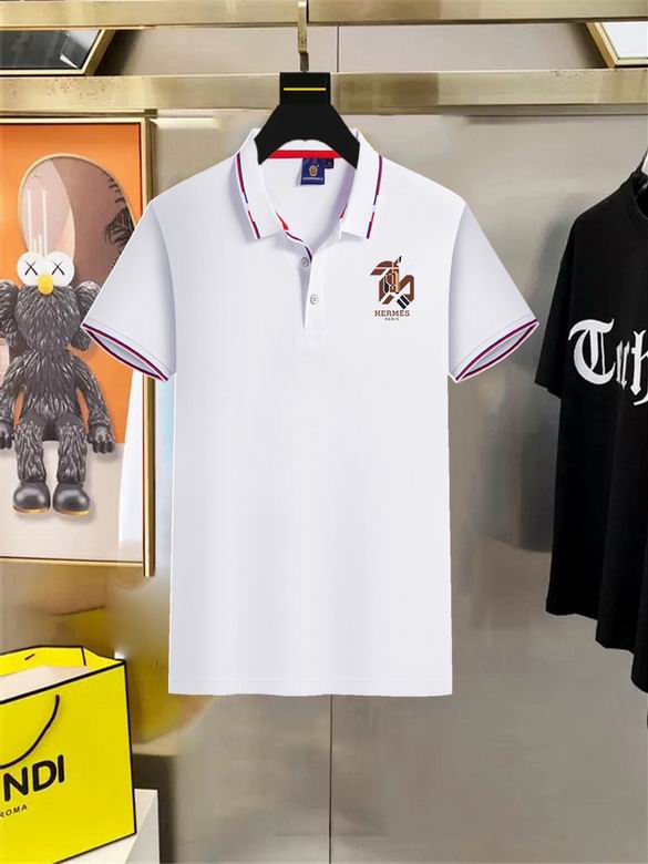 Wholesale High-quality Brands H.ermes Short Sleeve Lapel Replica Designer T-Shirts for sale