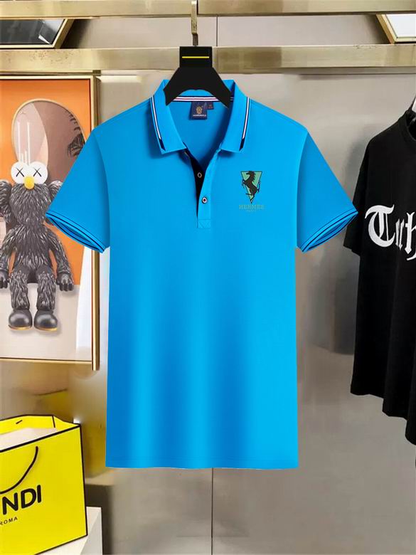 Wholesale High-quality Brands H.ermes Short Sleeve Lapel Replica Designer T-Shirts for sale