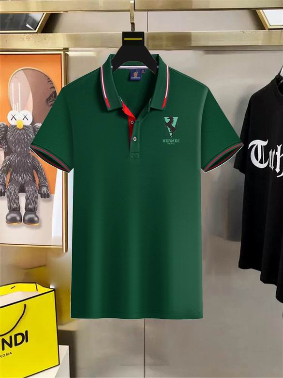 Wholesale High-quality Brands H.ermes Short Sleeve Lapel Replica Designer T-Shirts for sale