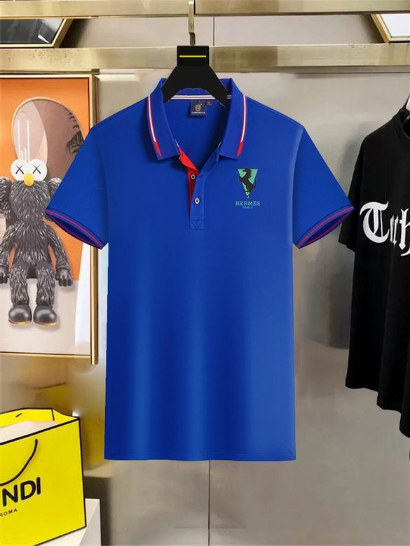 Wholesale High-quality Brands H.ermes Short Sleeve Lapel Replica Designer T-Shirts for sale