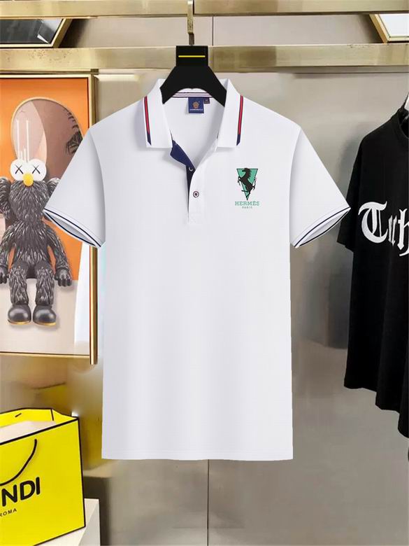 Wholesale High-quality Brands H.ermes Short Sleeve Lapel Replica Designer T-Shirts for sale