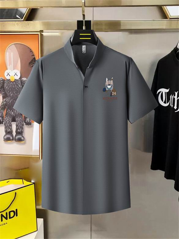 Wholesale High-quality Brands H.ermes Short Sleeve Lapel Replica Designer T-Shirts for sale