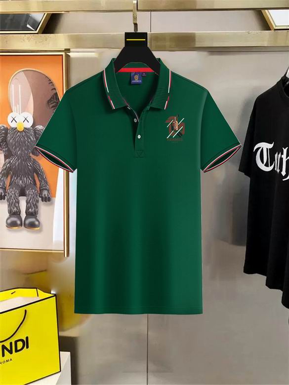 Wholesale High-quality Brands H.ermes Short Sleeve Lapel Replica Designer T-Shirts for sale