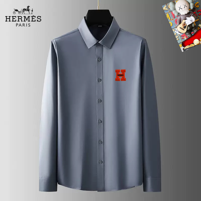 Wholesale Cheap H.ermes men Long Sleeve Designer Shirts for Sale