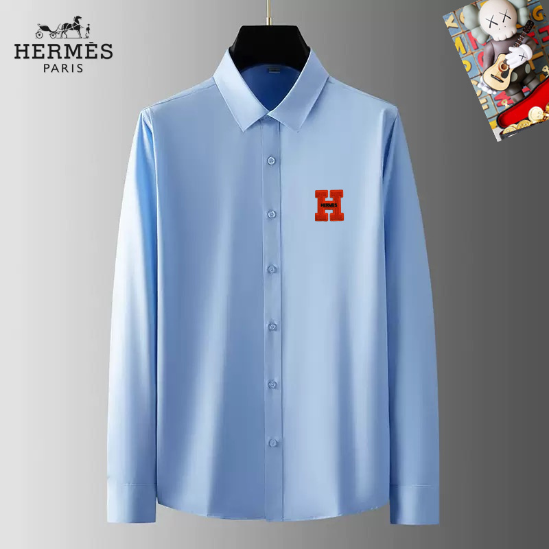 Wholesale Cheap H.ermes men Long Sleeve Designer Shirts for Sale