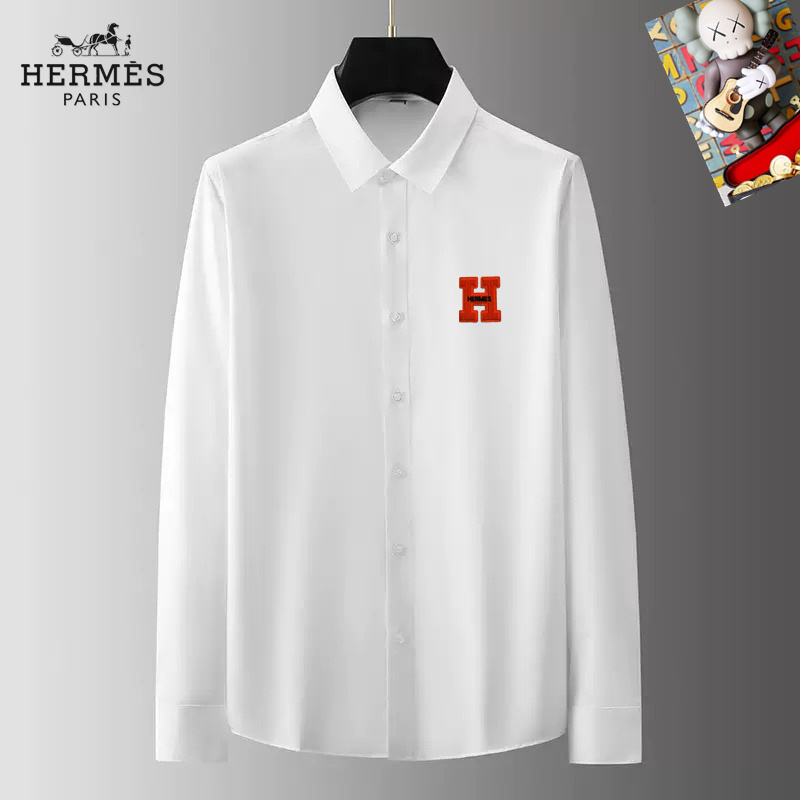Wholesale Cheap H.ermes men Long Sleeve Designer Shirts for Sale