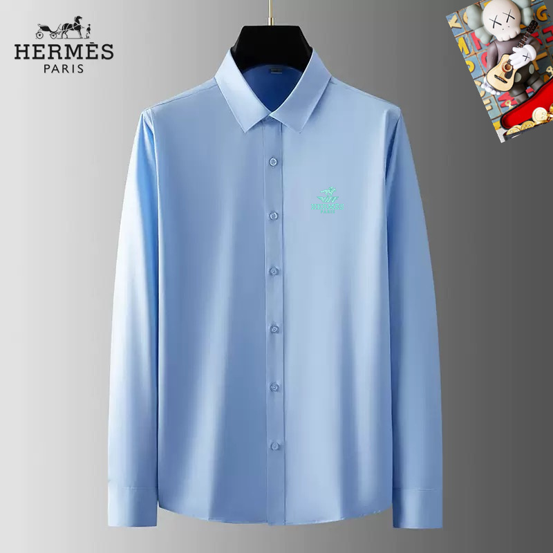 Wholesale Cheap H.ermes men Long Sleeve Designer Shirts for Sale