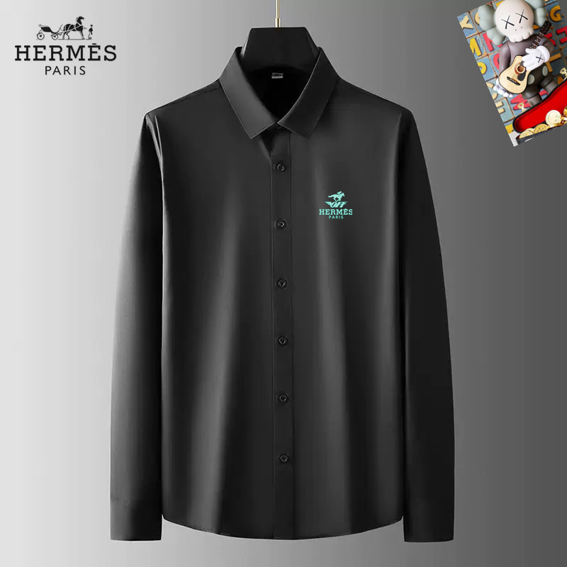 Wholesale Cheap H.ermes men Long Sleeve Designer Shirts for Sale