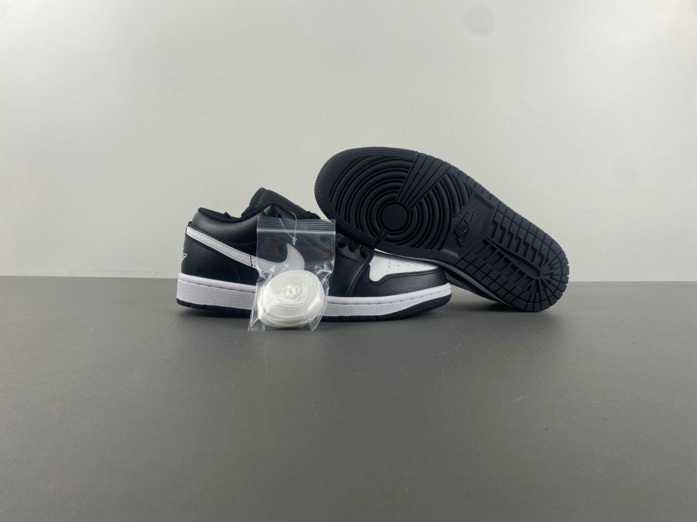 Jordan 1 Low Black Summit White Men's Shoes 553558-043