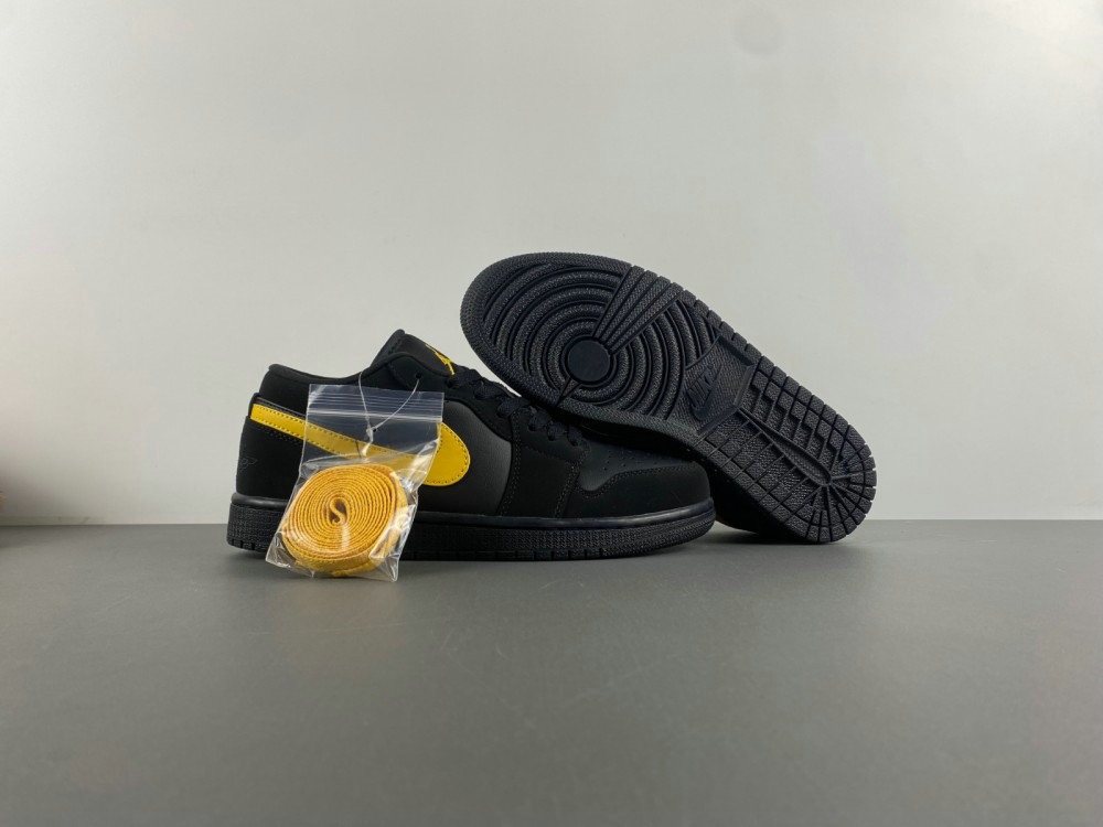 Jordan 1 Low Black University Gold Men's 553558-071