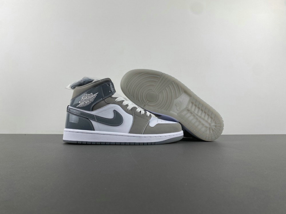 Jordan 1 Mid SE White Medium Grey Cool Grey Shoes HF3216-100