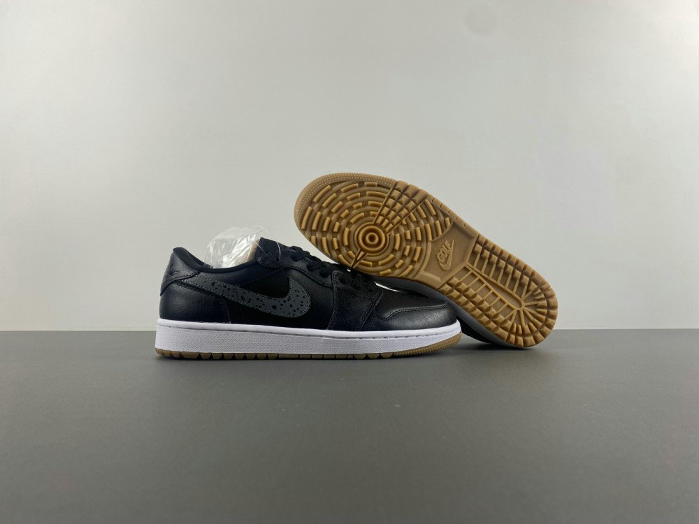 Jordan 1 Retro Low Golf Black Gum Men's Shoes DD9315-005