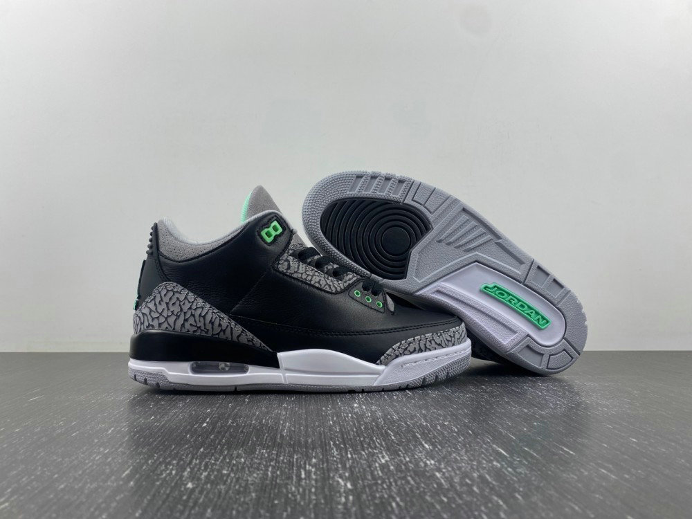 Jordan 3 Retro Green Glow Men's Shoes CT8532-031