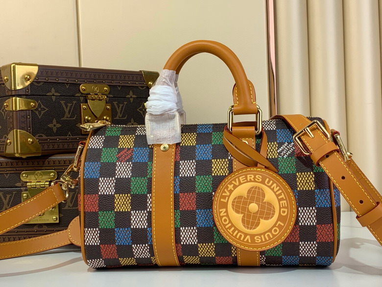 Wholesale AAA LV Keepall Bandoulière 25 Damier Ebene bags N00148 for Sale