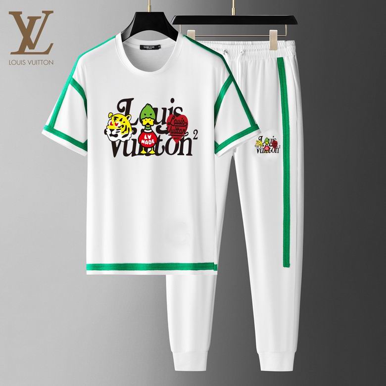 Wholesale Cheap Lv Short Sleeve Tracksuits for Sale
