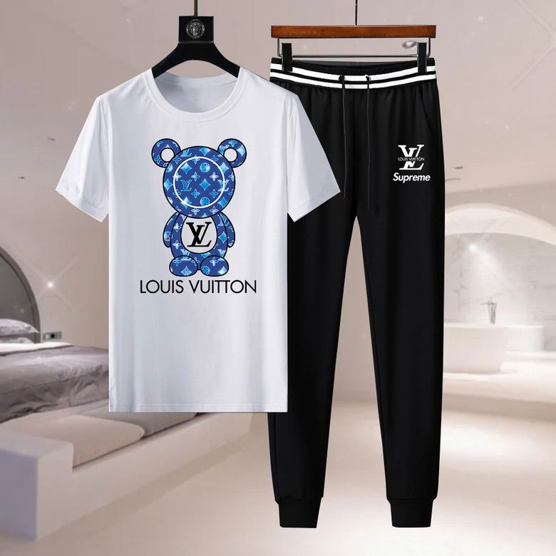 Wholesale Cheap LV Short Sleeve Designer Tracksuit for Sale