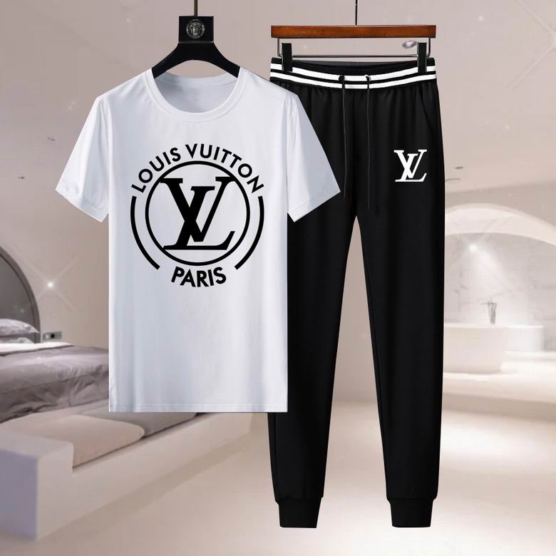 Wholesale Cheap LV Short Sleeve Designer Tracksuit for Sale