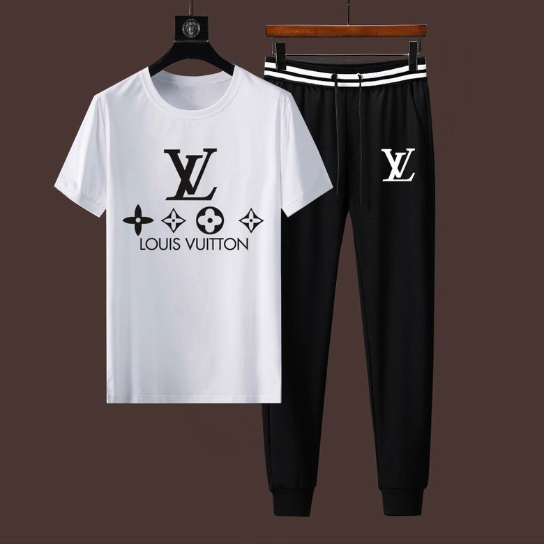 Wholesale Cheap LV Short Sleeve Designer Tracksuit for Sale