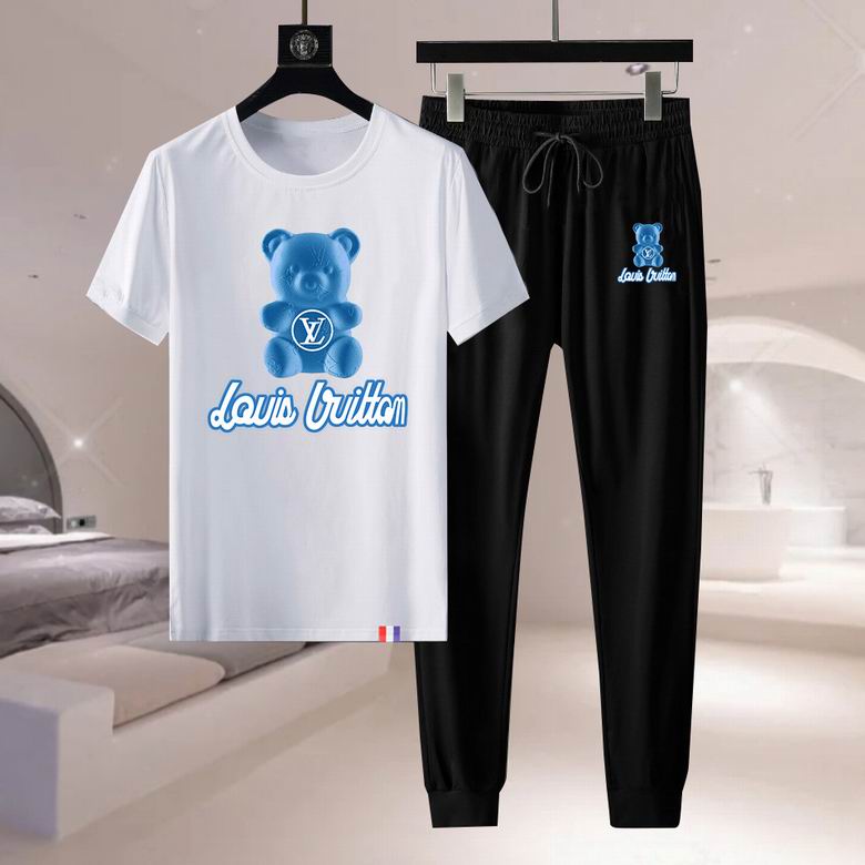 Wholesale Cheap LV Short Sleeve Designer Tracksuit for Sale