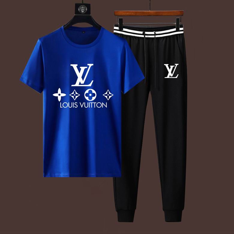 Wholesale Cheap LV Short Sleeve Designer Tracksuit for Sale