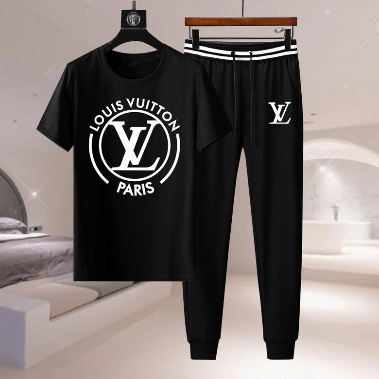 Wholesale Cheap LV Short Sleeve Designer Tracksuit for Sale