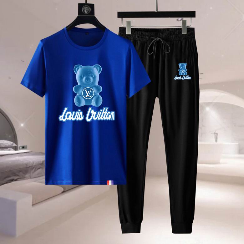 Wholesale Cheap LV Short Sleeve Designer Tracksuit for Sale
