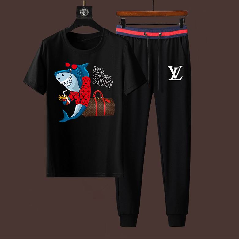 Wholesale Cheap LV Short Sleeve Designer Tracksuit for Sale