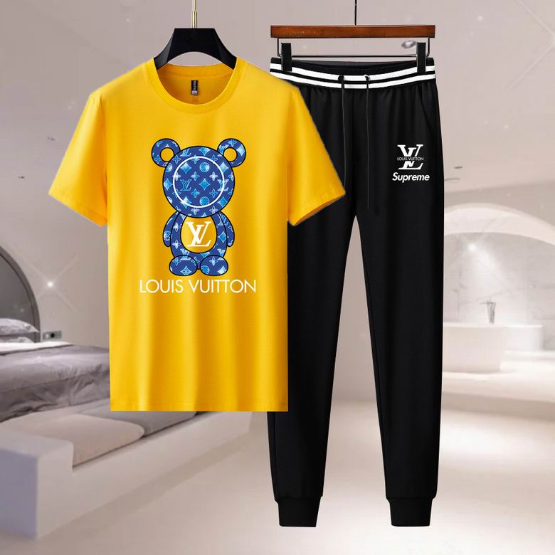 Wholesale Cheap LV Short Sleeve Designer Tracksuit for Sale