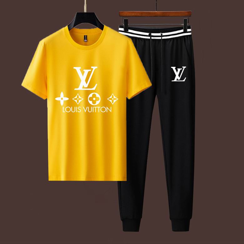 Wholesale Cheap LV Short Sleeve Designer Tracksuit for Sale
