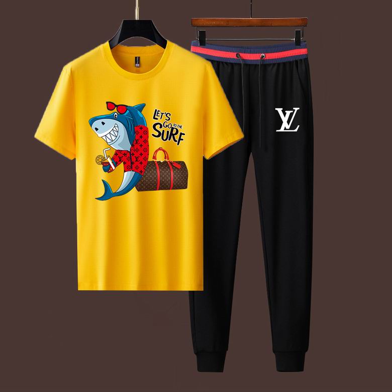 Wholesale Cheap LV Short Sleeve Designer Tracksuit for Sale