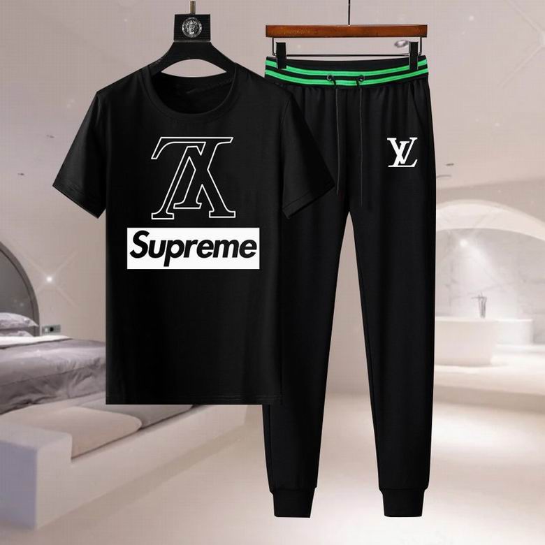 Wholesale Cheap Lv men Short Sleeve Tracksuits for Sale