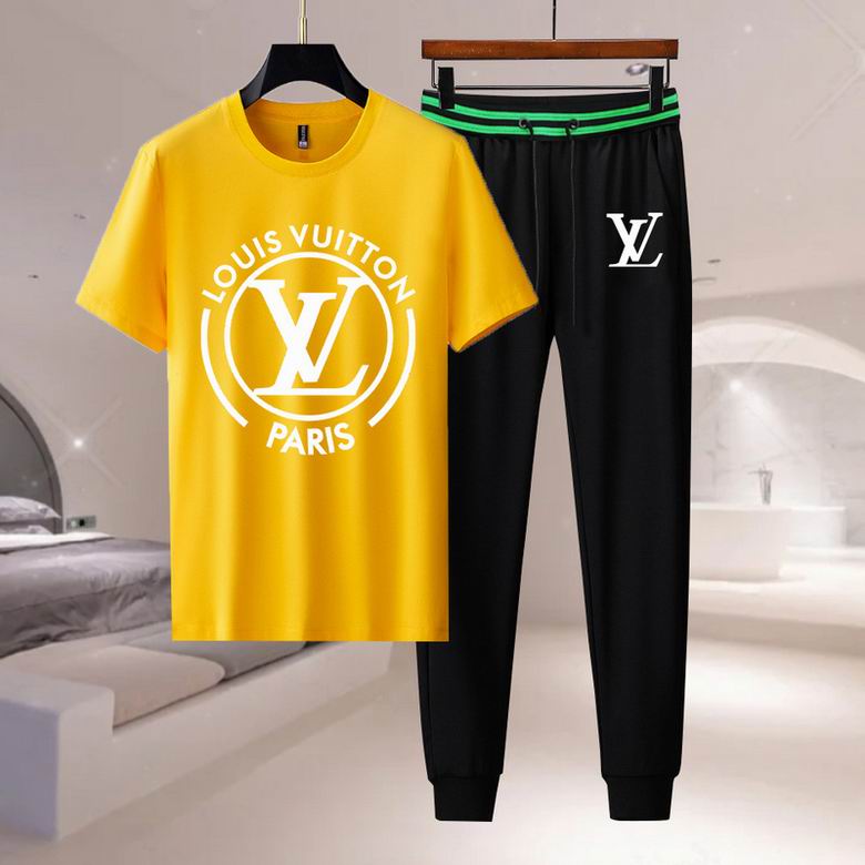Wholesale Cheap Lv men Short Sleeve Tracksuits for Sale