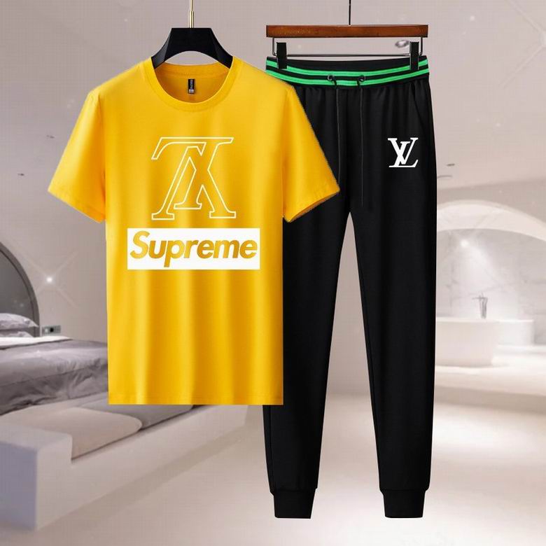 Wholesale Cheap Lv men Short Sleeve Tracksuits for Sale