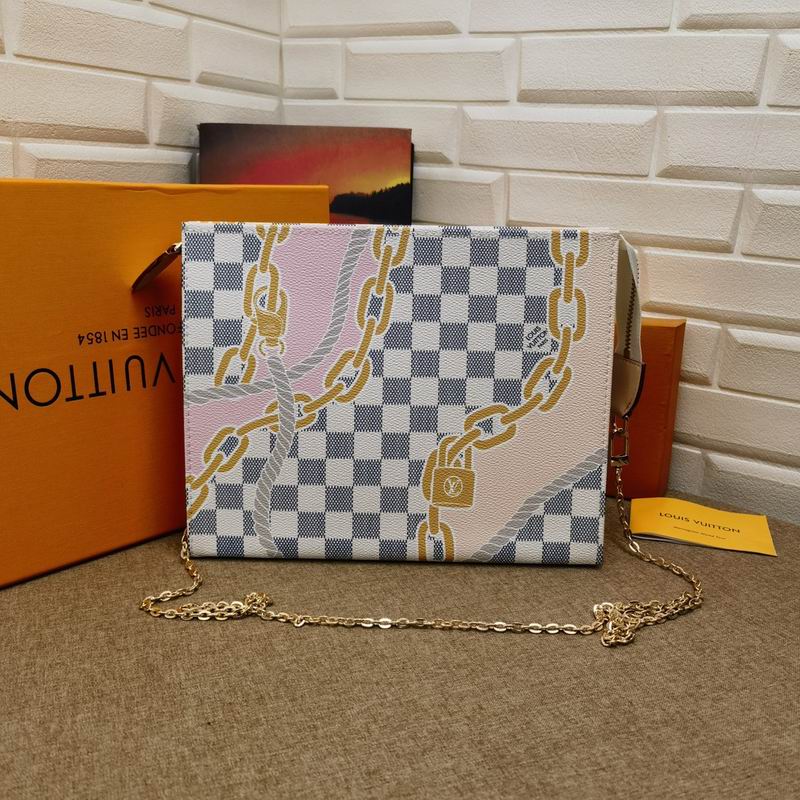 Wholesale Cheap LOUIS VUITTON Toiletry Pouch On Chain Damier Azur Canvas Bags for Sale