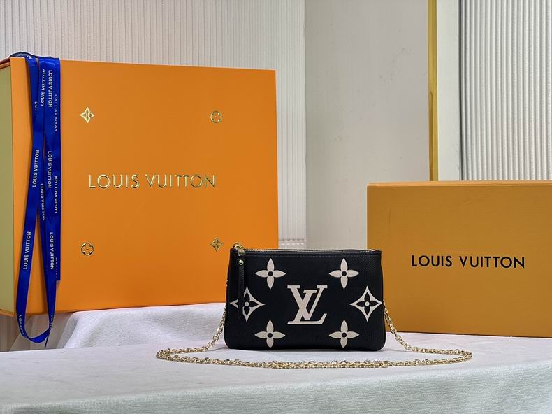 Wholesale Cheap Louis Vuitton Double Zip Pochette Monogram Canvas shoulder bag for Sale