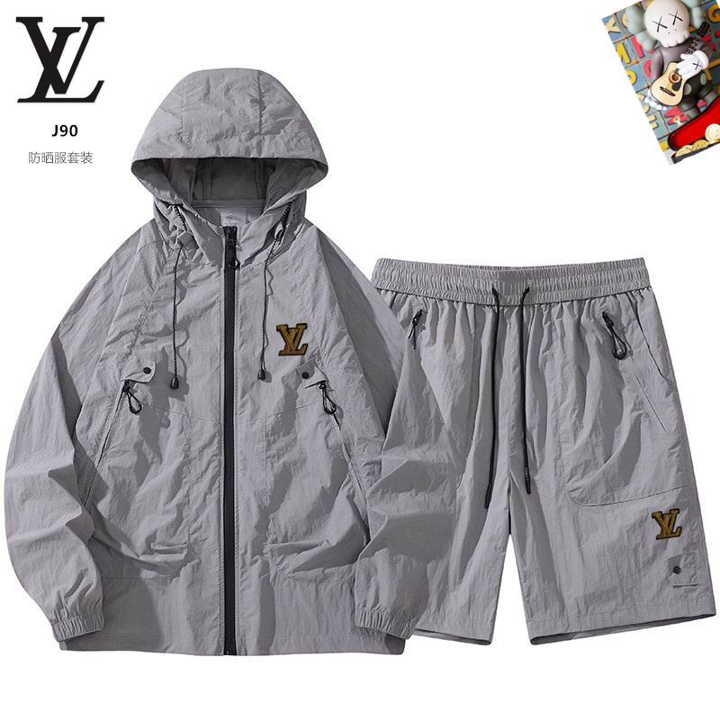 Wholesale High-quality LV Fashion Replica Hooded Jackets set for sale