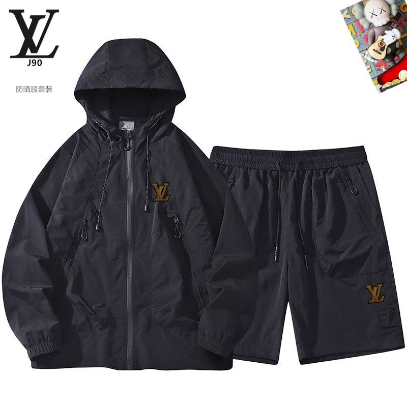Wholesale High-quality LV Fashion Replica Hooded Jackets set for sale