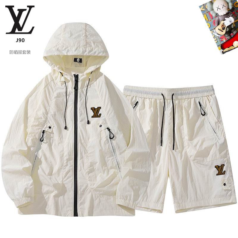 Wholesale High-quality LV Fashion Replica Hooded Jackets set for sale
