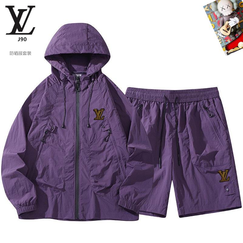 Wholesale High-quality LV Fashion Replica Hooded Jackets set for sale