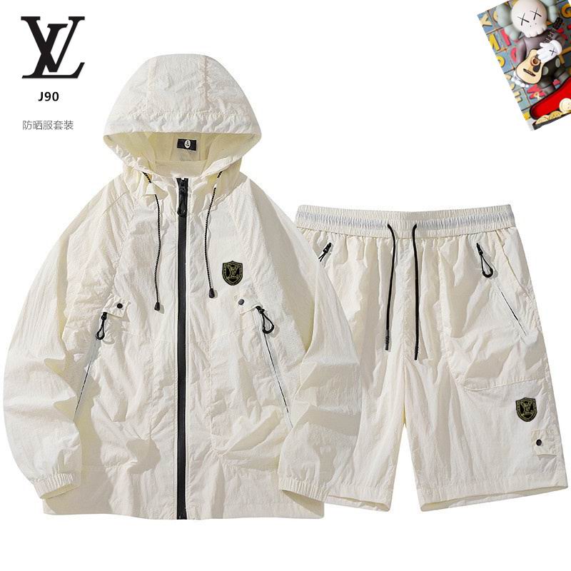 Wholesale High-quality LV Fashion Replica Hooded Jackets set for sale