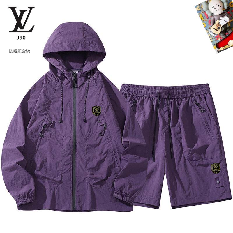Wholesale High-quality LV Fashion Replica Hooded Jackets set for sale