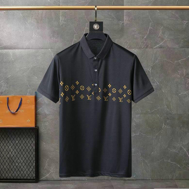 Wholesale Cheap Replica Louis Vuitton Short Sleeve Lapel T Shirts for Sale