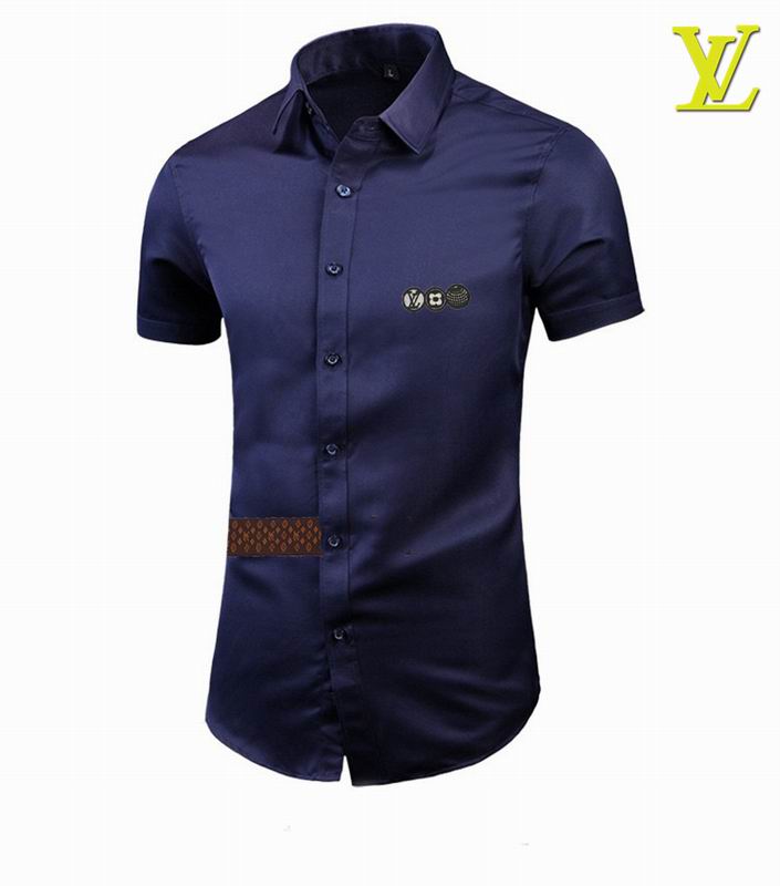 Wholesale Cheap Louis Vuitton Short Sleeve Men Shirts for Sale