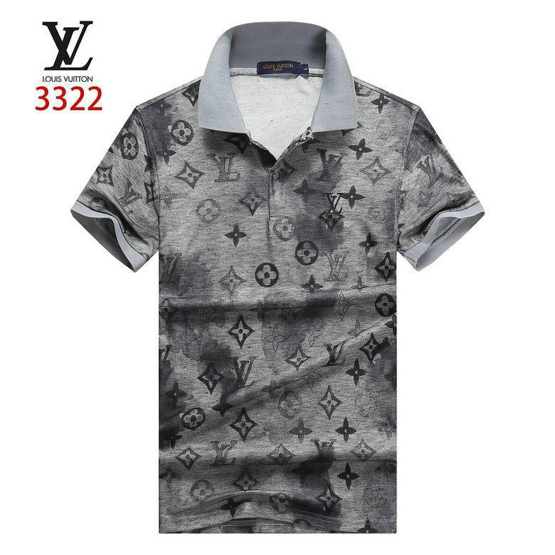 Wholesale Cheap LV Short Sleeve Lapel T Shirts for Sale