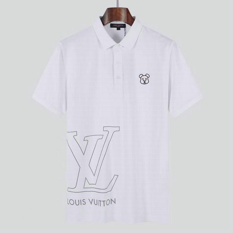 Wholesale Cheap Louis Vuitton Short Sleeve Lapel T Shirts for Sale