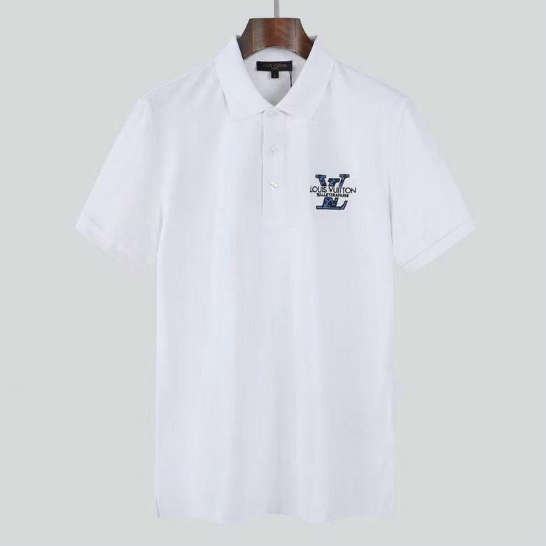 Wholesale Cheap Louis Vuitton Short Sleeve Lapel T Shirts for Sale